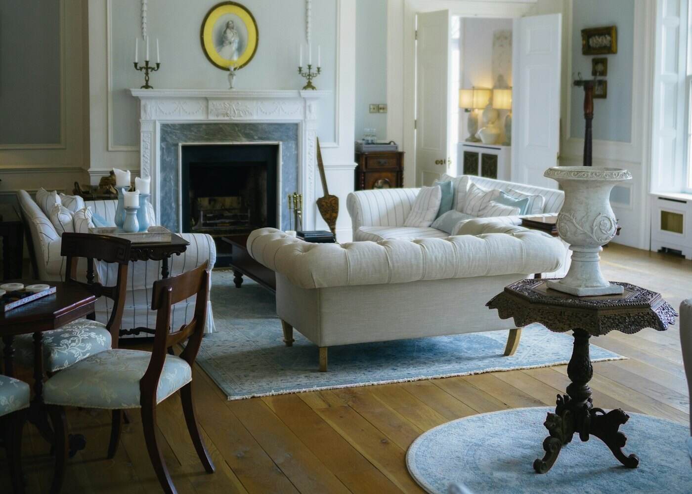 A bright period drawing room in a Cheshire house
